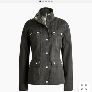 Resin-coated twill field jacket